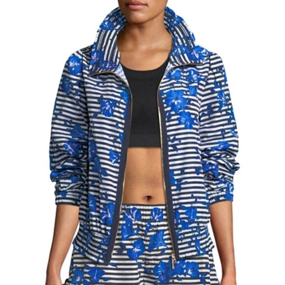Kate Spade Hibiscus Stripe Jacket - Picture 1 of 4